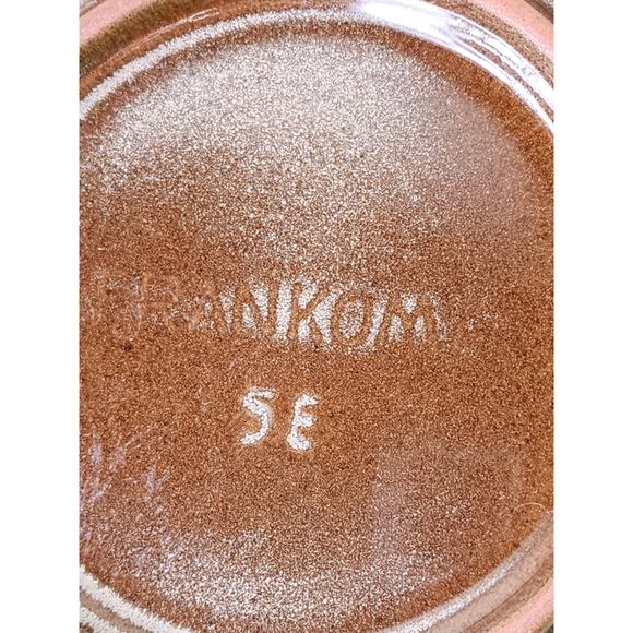 Frankoma Pottery Saucers Plate Plainsman Peach Mountain 5E Brown 5 3/4" Vintage - Picture 9 of 13